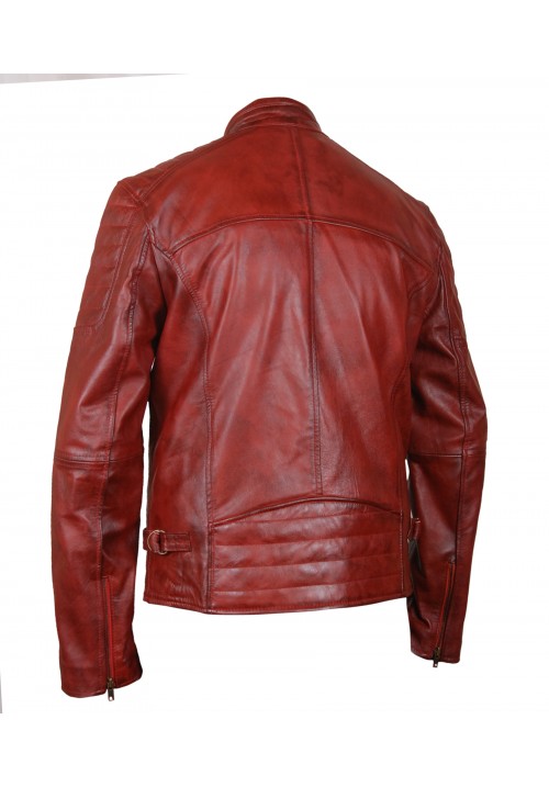 Men's Maroon Waxed Jacket